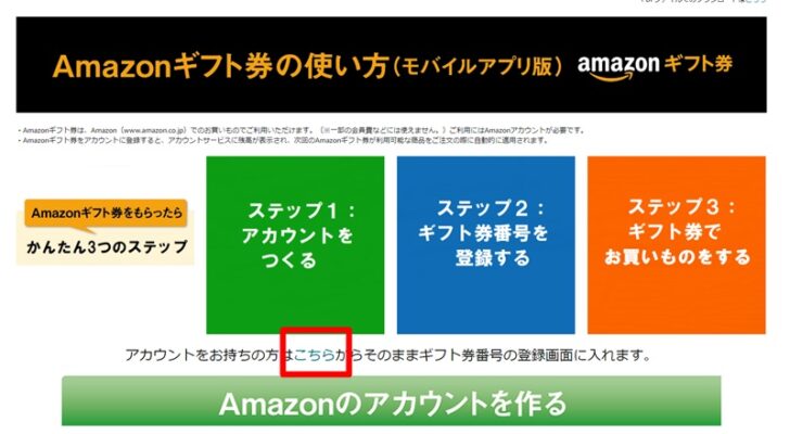 Amazonギフト券使い方